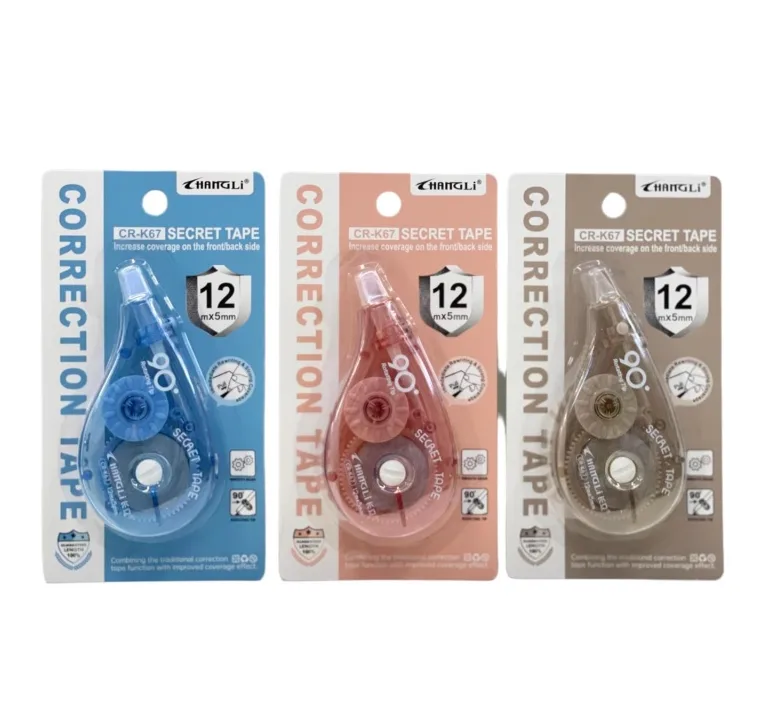 CR-K67 Rotatable Encrypted Correction Tape - 12M * 5MM