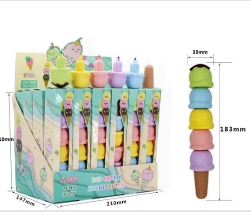 JS-094 Cat Claw Shape Fluorescent Pen - Display Box