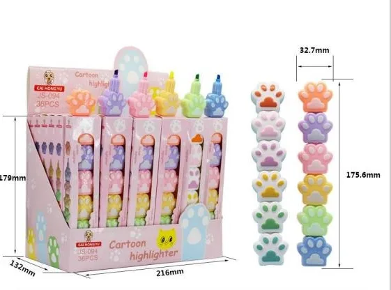 JS-506 Octopus Shape Fluorescent Pen - Display Box