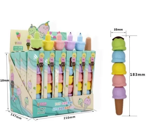 6612 Fluorescent Pen Bagged 6 Pieces - Cleaned