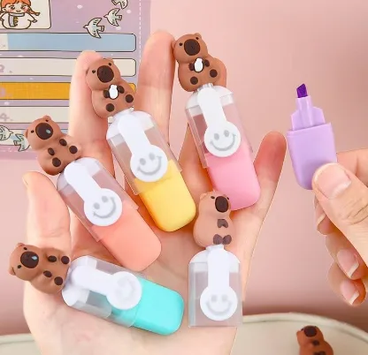 LX-309-5 Kapai Fluorescent Pen PVC Bagged 6 Pieces