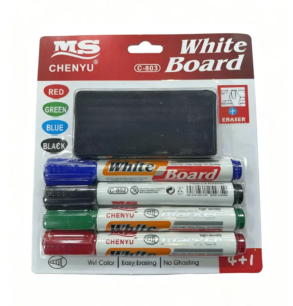 803-4+1 Whiteboard Pen + Eraser
