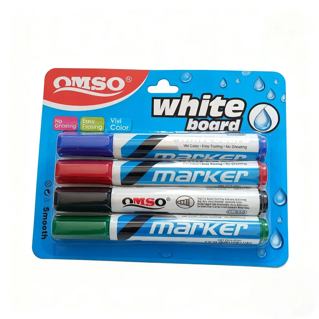 268 Whiteboard Pen 4-Pack with Clips