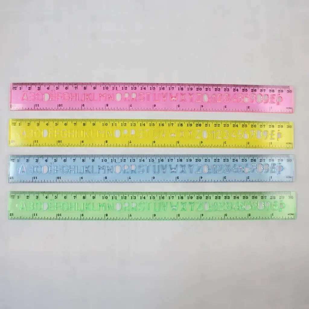 Fluorescent Hollow 30CM Hard Ruler