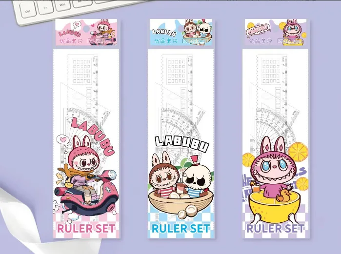 ZO-115 Rabubu 20CM Hard Ruler Set with OPP Bag