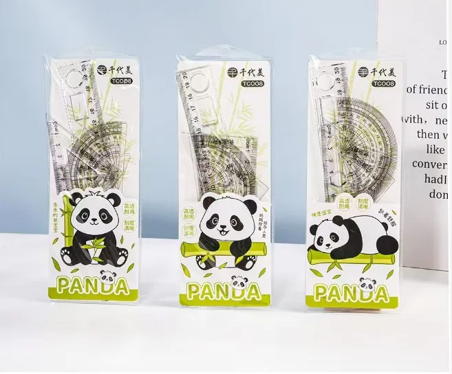TC008 Panda Hard Ruler Set 20CM