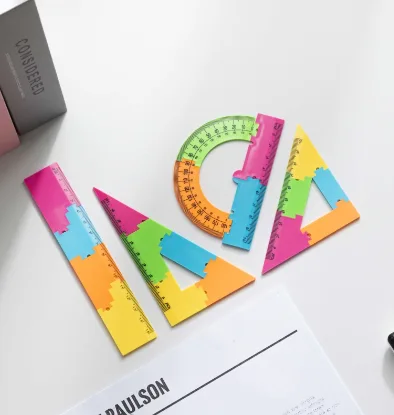 MQ1825-20cm Puzzle Set Ruler 4-piece Set (Carded)