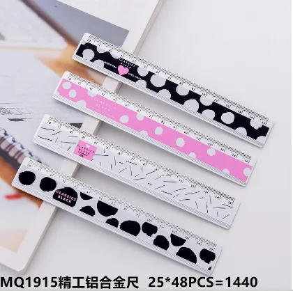 MQ1915 Pattern Inclined Aluminum Ruler 15cm