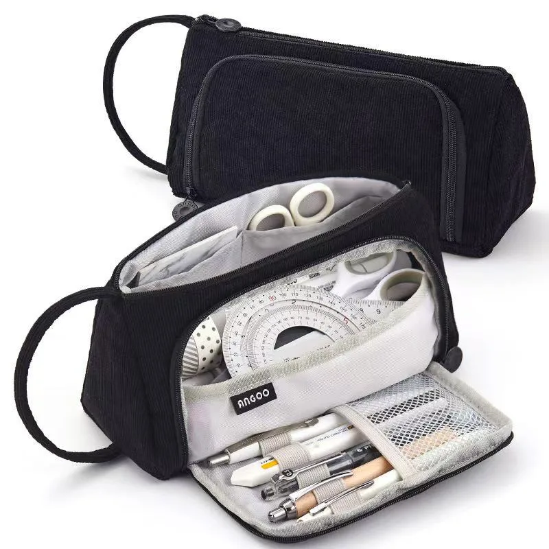 1650-3 Twill Triangle Pen Bag - Obsidian Black