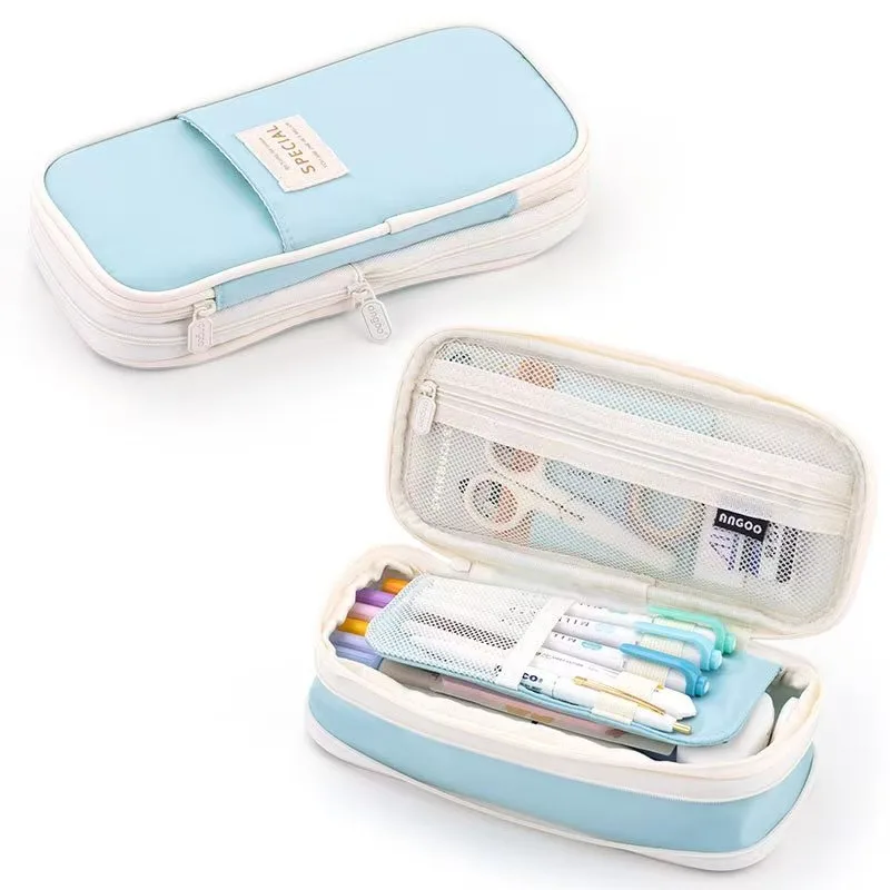 1801-4 Stretchable Pen Bag - Sky Blue