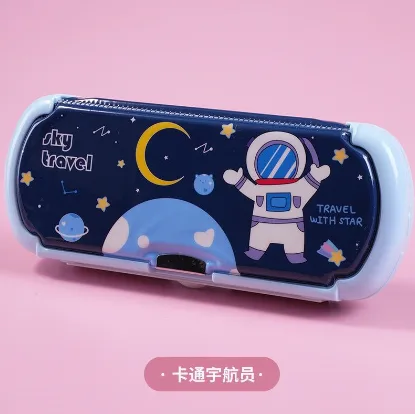 LC-801 Round Head Dark Blue Astronaut Stationery Box