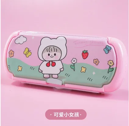 LC-801 Round Head Pink Cute Girl Stationery Box