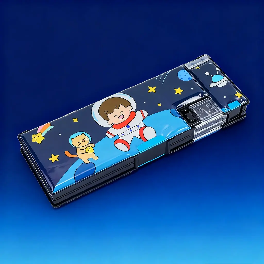 H-8562-1 Simple Dark Blue Astronaut Stationery Box
