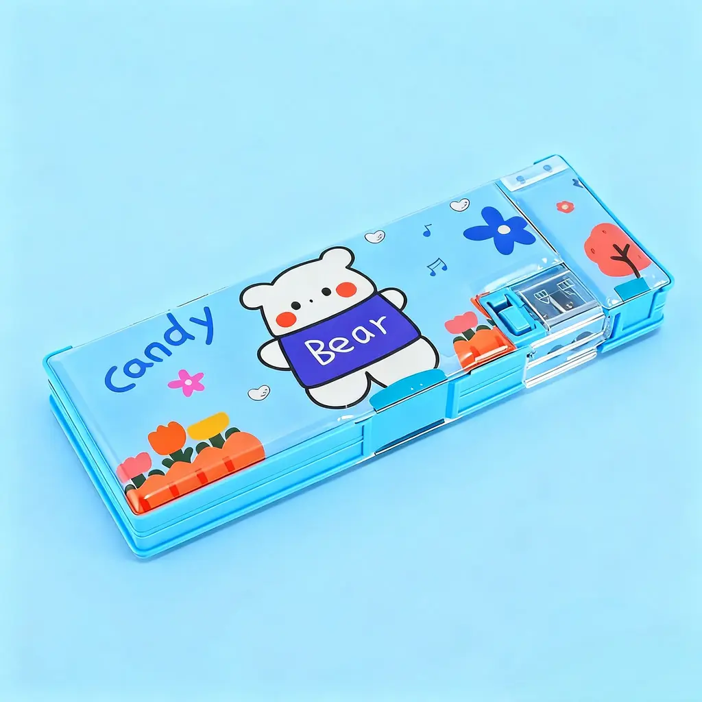 H-8562-2 Simple Blue Bloobear Stationery Box