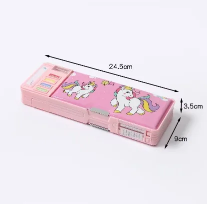 H-8557-8 Double Sided Pink Unicorn Stationery Box (Customized)