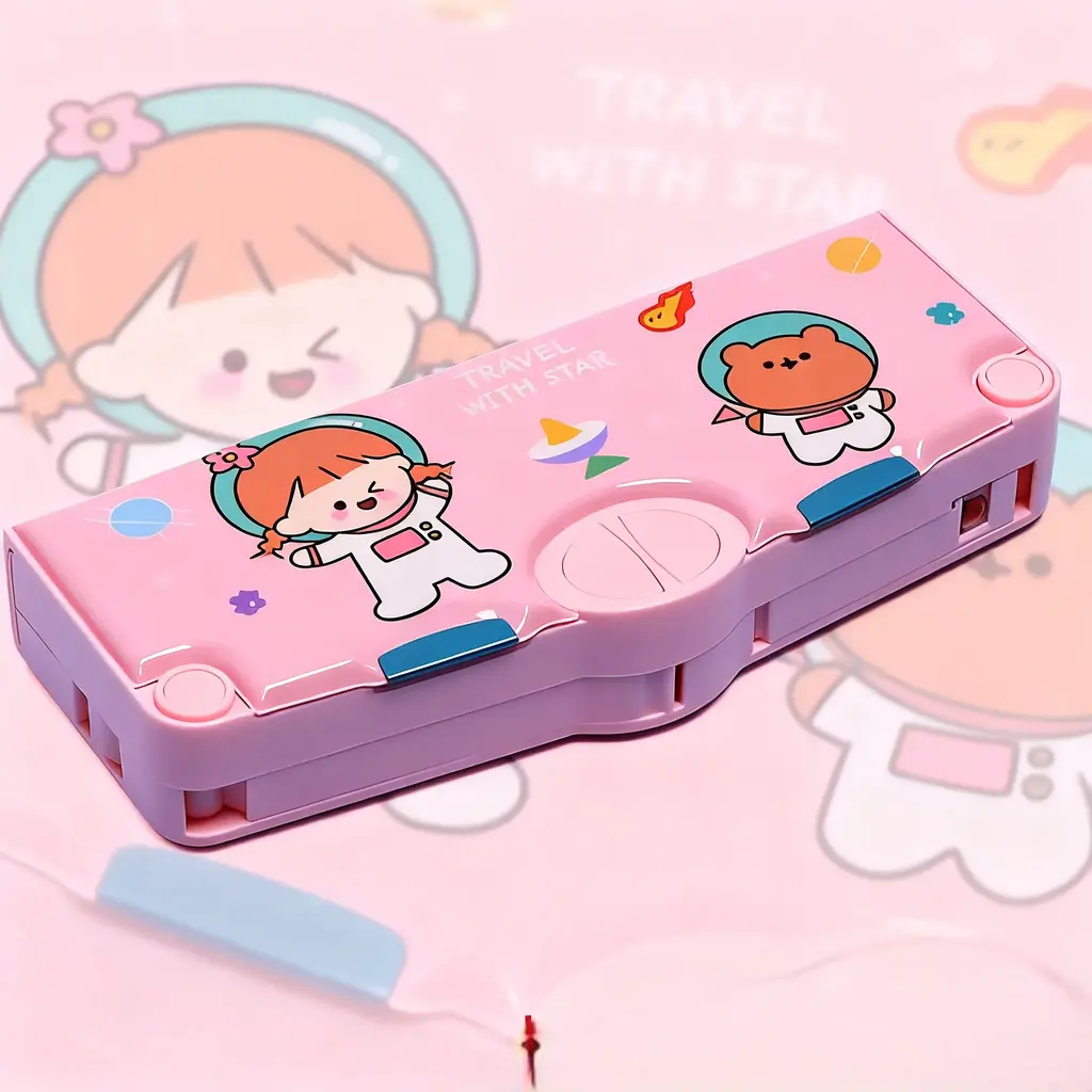 H-8558-4 Pink Cute Girl Stationery Box