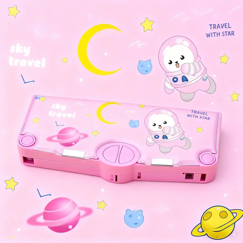 H-8558-14 Pink Little Bear Stationery Box