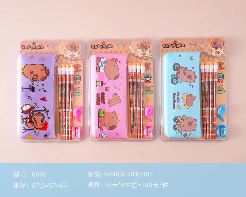 6010 Kapibara Pen Bag and Pencil Set