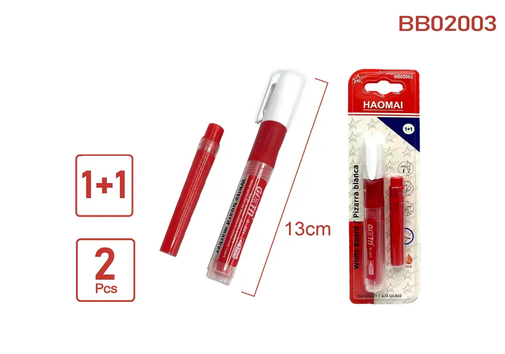 BB02003 Red Whiteboard Pen + Ink