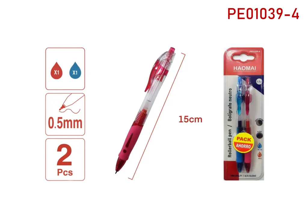 PE01039-4 Blue-Red Two Neutral Pens