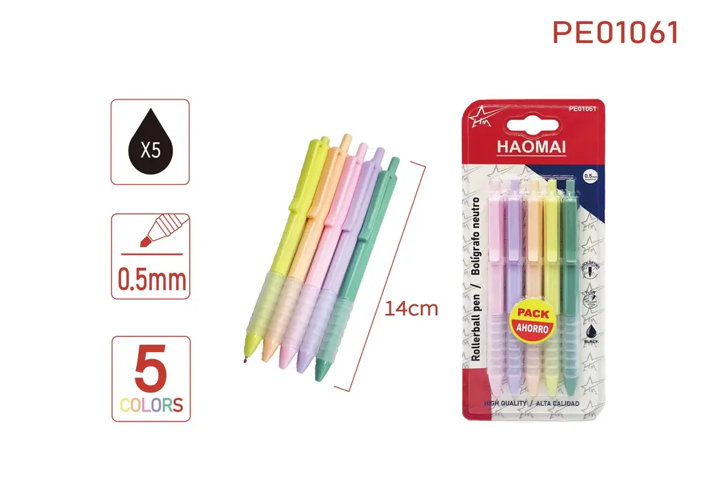 PE01061  Five neutral pens