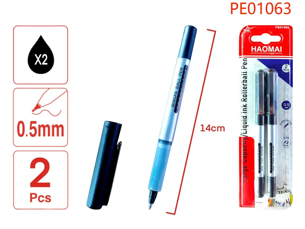 PE01063  Large-capacity direct liquid ballpoint pen