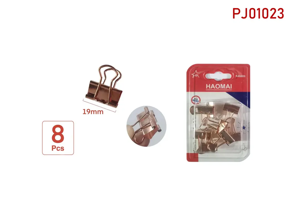 PJ01023  19mm rose gold long tail clip / 8PCS