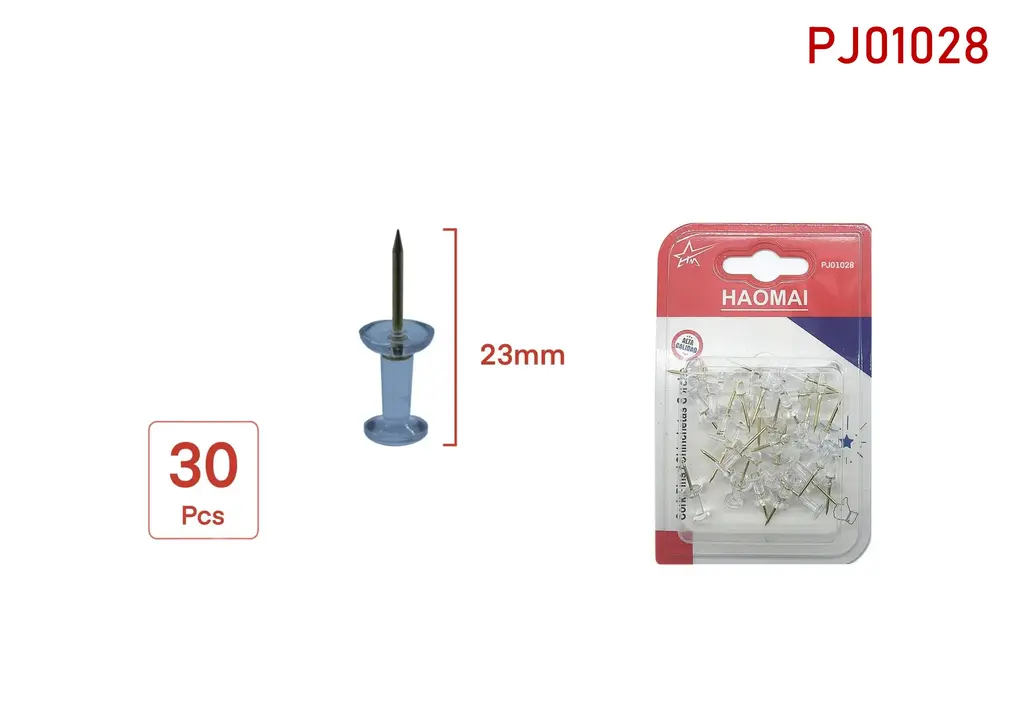 PJ01028  Transparent gold土豪 color 23MM T-shaped nail / 30PCS