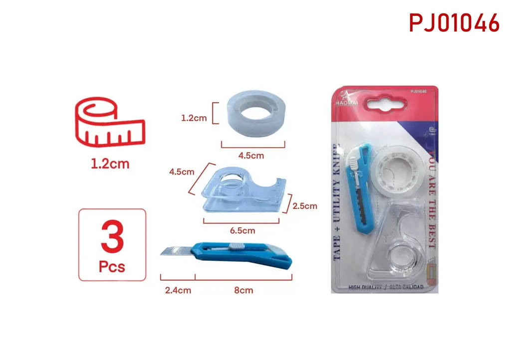 PJ01046  Combined stationery (1 glue 1 knife)