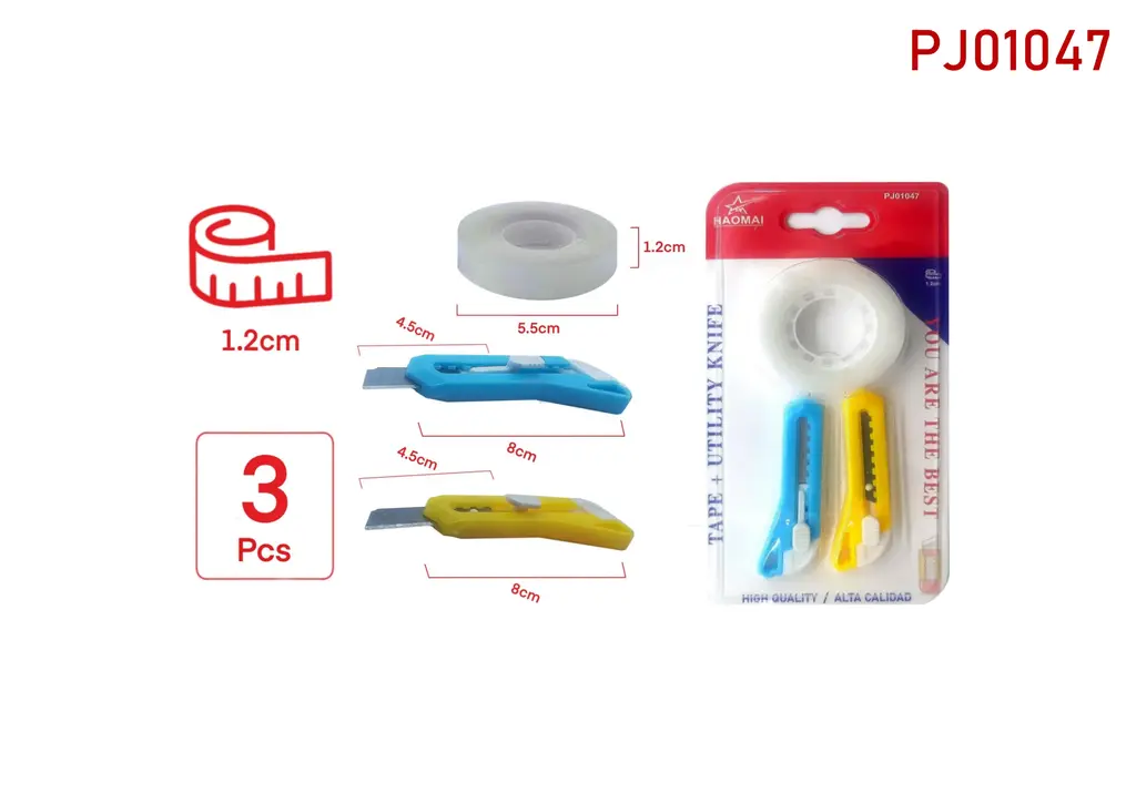 PJ01047  Combined stationery // (1 glue 2 knives)