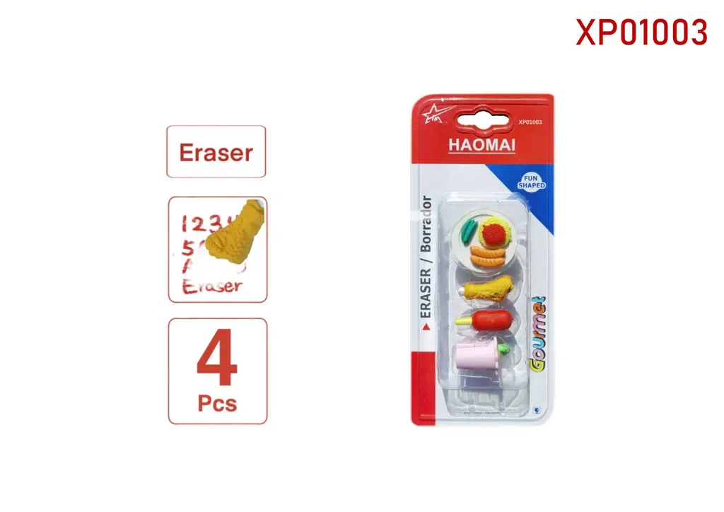 XP01003 Set of 4 Erasers