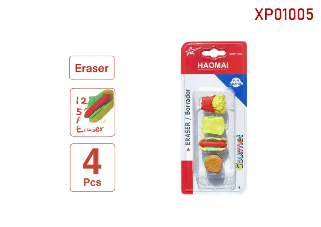 XP01005 Set of 4 Erasers