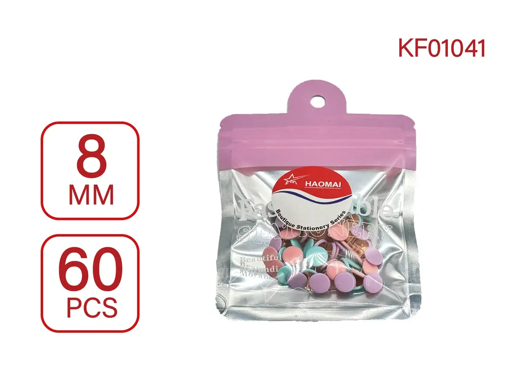 KF01041 Horse Card Dragon Binding Plastic Clip / Pink / Green / Purple 60PCS