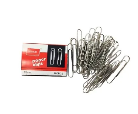 25mm nickel-plated paper clips 100 pieces