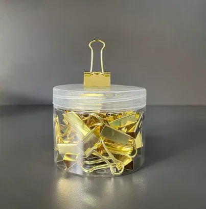 JS1940 long tail clip 19MM - bucket packaging 40 pieces in gold