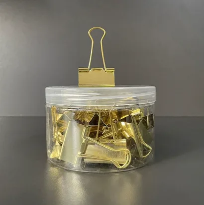 JS3224 long tail clip 32MM - bucket packaging 24 pieces in gold