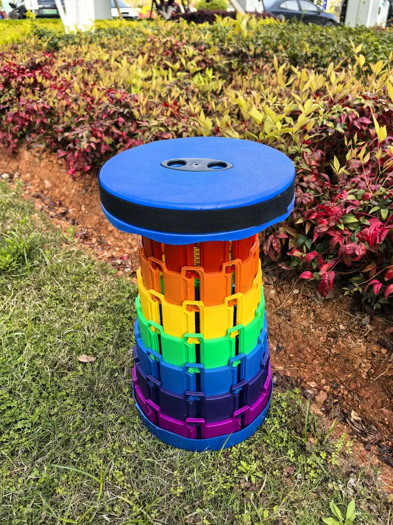 Black Folding Stool - W-056