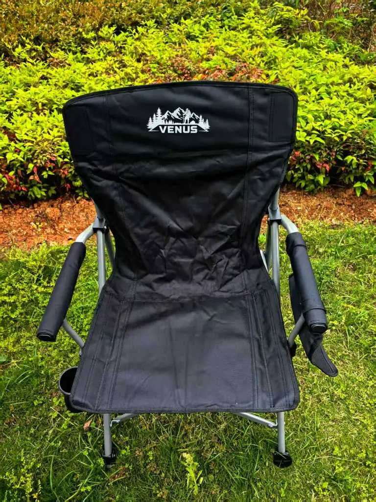 Gray and Black Folding Chair - W-062
