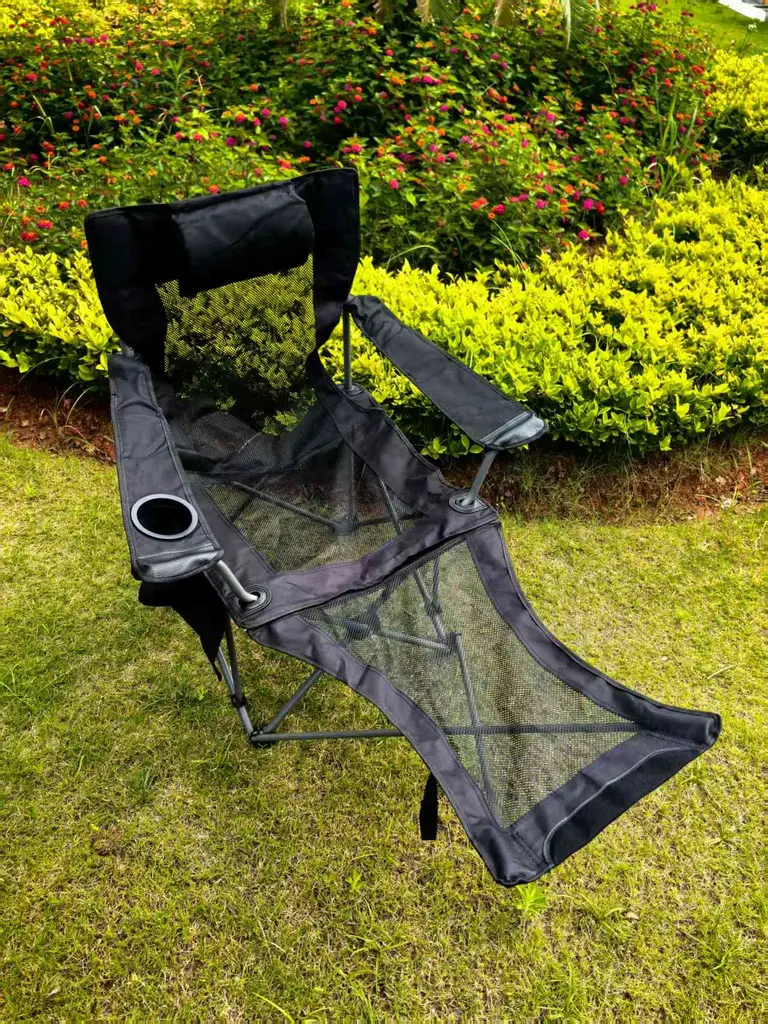 Gray Mesh Folding Chair - W-082