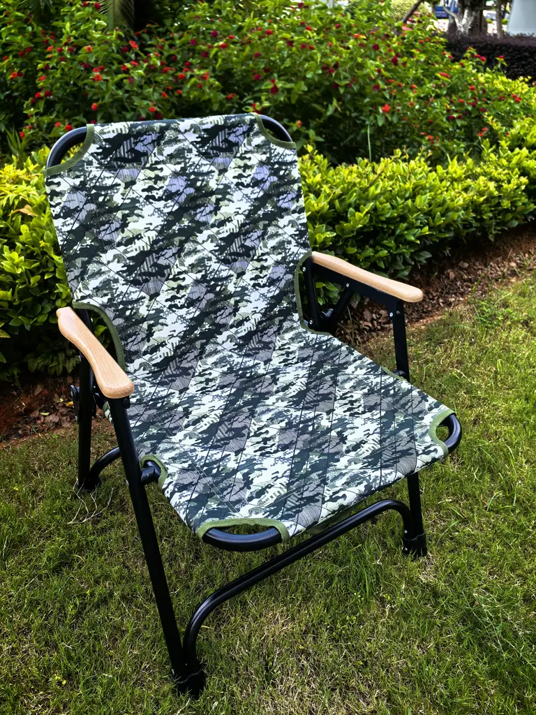 Padded Folding Chair with Armrests - W-088