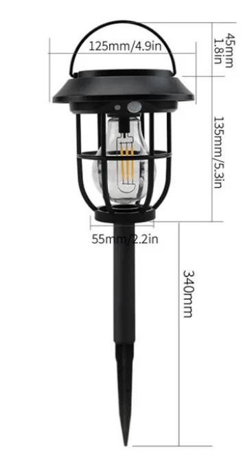 Rechargeable Solar Motion Sensor Charging Function Camping Lantern