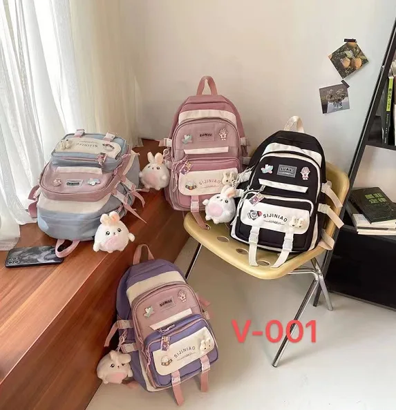 Printed School Backpack - W-1863