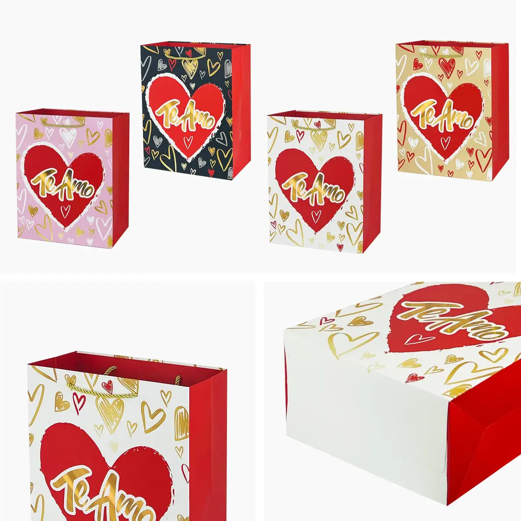 Red Glitter Gift Bag - EST-3177S