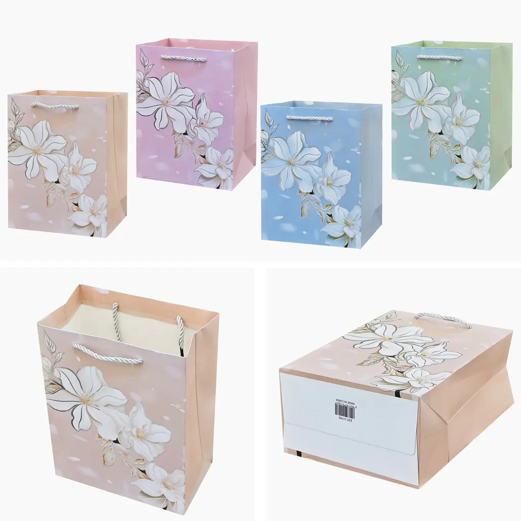 Purple Silver Foil Gift Bag - EST-3203M