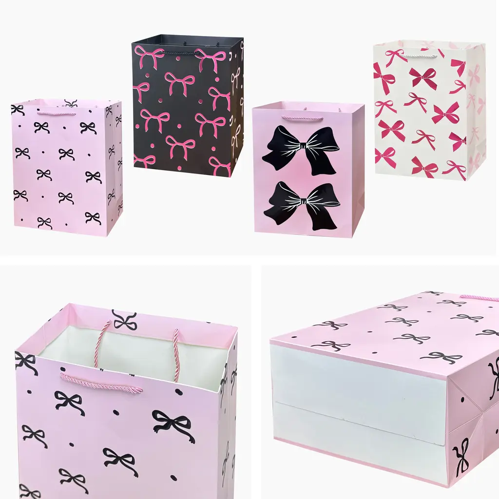 Red Gold Foil Gift Bag - EST-3267L