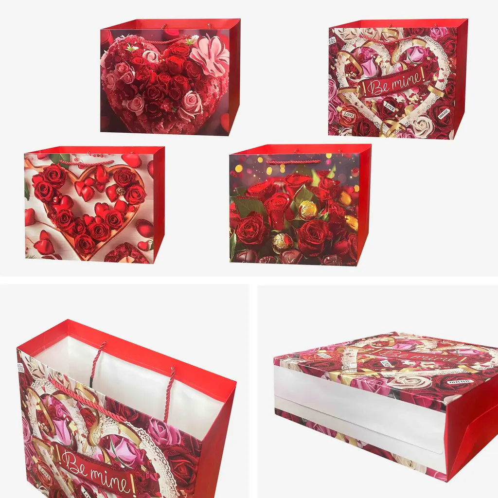 Red Printed Gift Bag - EST-3306m