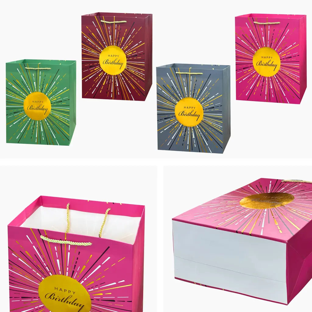 Red Gold Foil Gift Bag - EST-3310S