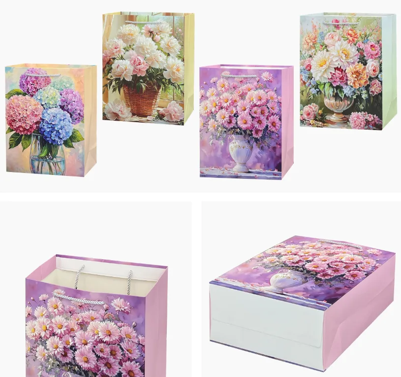 Red Glitter Gift Bag - EST-3331M