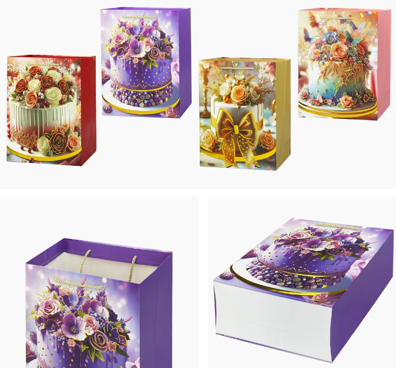 Red Silver Foil Gift Bag - EST-3339S