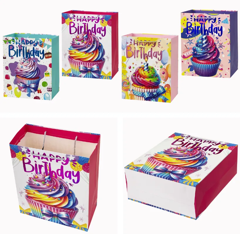 Red Glitter Gift Bag - EST-3347L